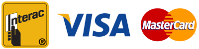 mode de paiement Interac, Visa, Mastercard